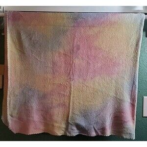 Pink Fleece Blanket Assorted Pastels 60x46